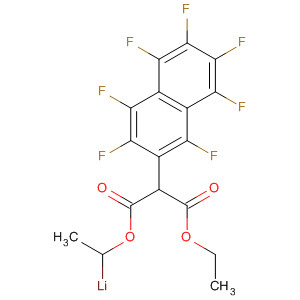 Propanedioic acid, (1,3,4,5,6,7,8-heptafluoro-2-naphthalenyl)-, diethylester, ion(1-), lithium