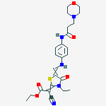 Cyano-(3-ethyl-5-{[4-(3-morpholin-4-yl-propionylamino)-phenylamino]-methylene}-4-oxo-thiazolidin-2-ylidene)-acetic acid ethyl ester