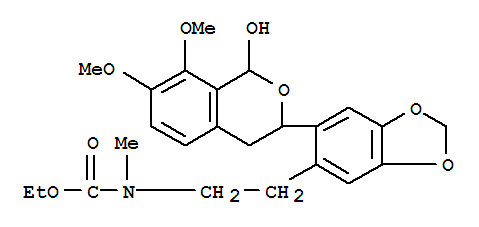 ethyl {2-[6-(1-hydroxy-7,8-dimethoxy-3,4-dihydro-1H-isochromen-3-yl)-1,3-benzodioxol-5-yl]ethyl}methylcarbamate