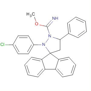 Spiro[9H-fluorene-9,3'-pyrazolidine]-1'-carboximidic acid,2'-(4-chlorophenyl)-5'-phenyl-, methyl ester