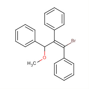 Benzene, 1,1',1''-(1-bromo-3-methoxy-1-propene-1,2,3-triyl)tris-, (E)-