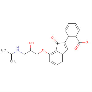 1H-Inden-1-one,2,3-dihydro-7-[2-hydroxy-3-[(1-methylethyl)amino]propoxy]-, benzoate(salt)