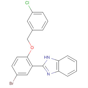 1H-Benzimidazole, 2-[5-bromo-2-[(3-chlorophenyl)methoxy]phenyl]-