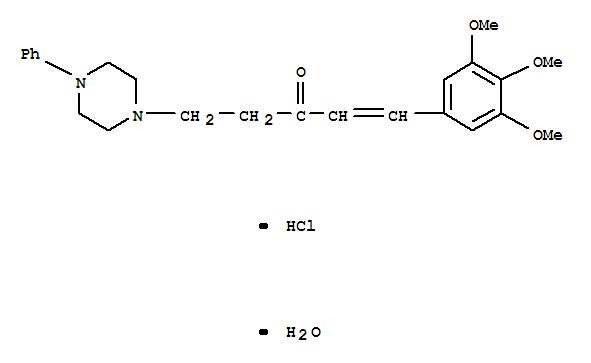 (1E)-5-(4-phenylpiperazin-1-yl)-1-(3,4,5-trimethoxyphenyl)pent-1-en-3-one hydrochloride hydrate
