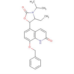 2(1H)-Quinolinone,5-[4-ethyl-3-(1-methylethyl)-2-oxo-5-oxazolidinyl]-8-(phenylmethoxy)-