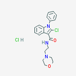 1H-Indole-3-carboxamide, 2-chloro-N-[2-(4-morpholinyl)ethyl]-1-phenyl-,monohydrochloride