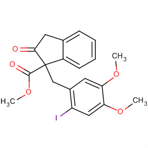 1H-Indene-1-carboxylic acid,2,3-dihydro-1-[(2-iodo-4,5-dimethoxyphenyl)methyl]-2-oxo-, methyl ester