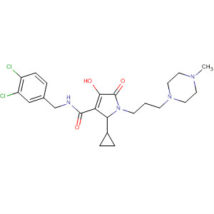 1H-Pyrrole-3-carboxamide,2-cyclopropyl-N-[(3,4-dichlorophenyl)methyl]-2,5-dihydro-4-hydroxy-1-[3-(4-methyl-1-piperazinyl)propyl]-5-oxo-