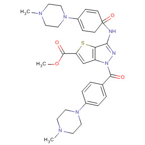 1H-Thieno[3,2-c]pyrazole-5-carboxylic acid,1-[4-(4-methyl-1-piperazinyl)benzoyl]-3-[[4-(4-methyl-1-piperazinyl)benzoyl]amino]-, methyl ester
