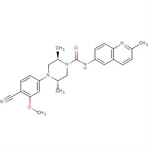 1-Piperazinecarboxamide,4-(4-cyano-3-methoxyphenyl)-2,5-dimethyl-N-(2-methyl-6-quinolinyl)-,(2R,5S)-