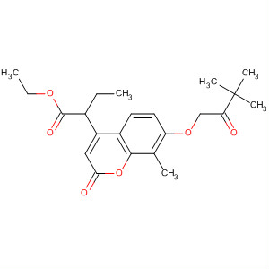 2H-1-Benzopyran-4-butanoic acid,7-(3,3-dimethyl-2-oxobutoxy)-8-methyl-2-oxo-, ethyl ester