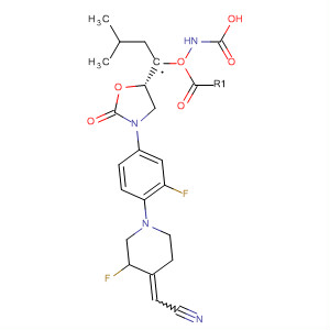 Carbamic acid,[[(5S)-3-[4-[4-(cyanomethylene)-3-fluoro-1-piperidinyl]-3-fluorophenyl]-2-oxo-5-oxazolidinyl]methyl]-, 2-methylpropyl ester