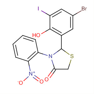 4-Thiazolidinone,2-(5-bromo-2-hydroxy-3-iodophenyl)-3-(2-nitrophenyl)-