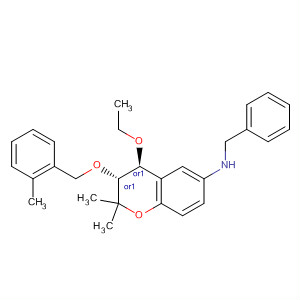 2H-1-Benzopyran-6-amine,4-ethoxy-3,4-dihydro-2,2-dimethyl-3-[(2-methylphenyl)methoxy]-N-(phenylmethyl)-, (3R,4S)-rel-