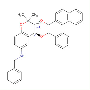 2H-1-Benzopyran-6-amine,3,4-dihydro-2,2-dimethyl-3-(2-naphthalenylmethoxy)-4-(phenylmethoxy)-N-(phenylmethyl)-, (3R,4S)-rel-