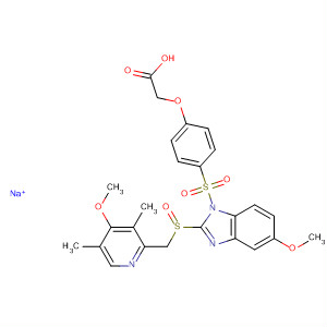 Acetic acid,[4-[[5-methoxy-2-[[(4-methoxy-3,5-dimethyl-2-pyridinyl)methyl]sulfinyl]-1H-benzimidazol-1-yl]sulfonyl]phenoxy]-, sodium salt