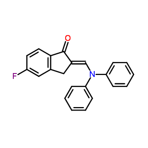 (2E)-2-[(diphenylamino)methylidene]-5-fluoro-2,3-dihydro-1H-inden-1-one
