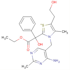 Thiazolium,3-[(4-amino-2-methyl-5-pyrimidinyl)methyl]-2-(2-ethoxy-1-hydroxy-2-oxo-1-phenylethyl)-5-(2-hydroxyethyl)-4-methyl-