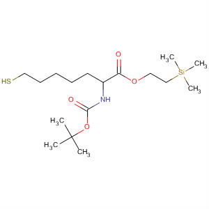 Heptanoic acid, 2-[[(1,1-dimethylethoxy)carbonyl]amino]-7-mercapto-,2-(trimethylsilyl)ethyl ester, (2S)-