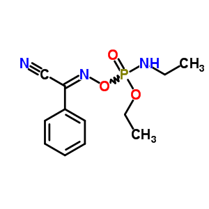 GLYOXYLONITRILE,PHENYL-,OXIME,N,O-DIETHYLPHOSPHORAMIDATE