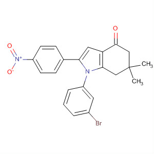 4H-Indol-4-one,1-(3-bromophenyl)-1,5,6,7-tetrahydro-6,6-dimethyl-2-(4-nitrophenyl)-