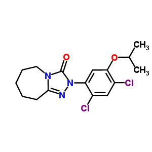 2-(2,4-dichloro-5-propan-2-yloxyphenyl)-6,7,8,9-tetrahydro-5h-[1,2,4]triazolo[4,3-a]azepin-3-one