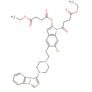 Butanedioic acid,5-[2-[4-(1,2-benzisothiazol-3-yl)-1-piperazinyl]ethyl]-6-chloro-1-(4-ethoxy-1,4-dioxobutyl)-1H-indol-2-yl ethyl ester