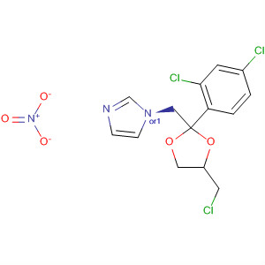 1H-Imidazole,1-[[4-(chloromethyl)-2-(2,4-dichlorophenyl)-1,3-dioxolan-2-yl]methyl]-,trans-, mononitrate