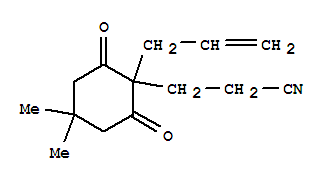 3-[4,4-dimethyl-2,6-dioxo-1-(prop-2-en-1-yl)cyclohexyl]propanenitrile