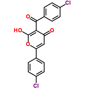 3-(4-chlorobenzoyl)-6-(4-chlorophenyl)-2-hydroxy-4H-pyran-4-one