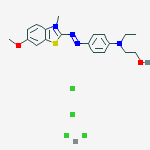 bis[2-[[4-[ethyl(2-hydroxyethyl)amino]phenyl]azo]-6-methoxy-3-methylbenzothiazolium] tetrachlorozincate