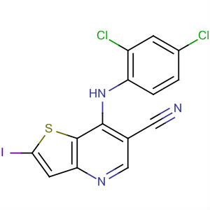Thieno[3,2-b]pyridine-6-carbonitrile,7-[(2,4-dichlorophenyl)amino]-2-iodo-