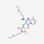 2-[(3-ethoxypropyl)amino]-3-{[3-(3-ethoxypropyl)-4-oxo-2-thioxo-1,3-thiazolidin-5-ylidene]methyl}-9-methyl-4H-pyrido[1,2-a]pyrimidin-4-one