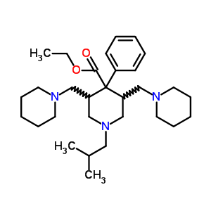 4-PIPERIDINECARBOXYLIC ACID 3,5-BIS(PIPERIDIN-1-YLMETHYL)-1-(2-METHYLPROPYL)-4-PHENYL-,ETHYL ESTER