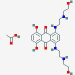 1,4-Dihydroxy-5,8-bis({2-[(2-hydroxyethyl)amino]ethyl}amino)-9,10-anthraquinone acetate (1:2)