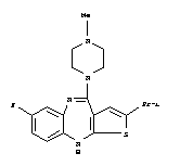 7-fluoro-2-(1-methylethyl)-4-(4-methylpiperazin-1-yl)-5H-thieno[2,3-b][1,5]benzodiazepine
