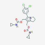 [5-(3,4-dichlorophenyl)-2,3-dihydro-1H-pyrrolizine-6,7-diyl]dimethanediyl bis(cyclopropylcarbamate)