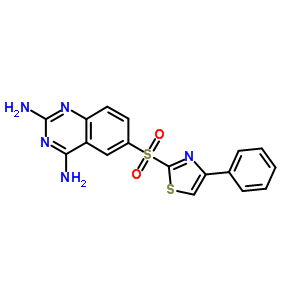 6-[(4-phenyl-1,3-thiazol-2-yl)sulfonyl]quinazoline-2,4-diamine