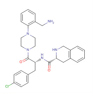 3-Isoquinolinecarboxamide,N-[(1R)-2-[4-[2-(aminomethyl)phenyl]-1-piperazinyl]-1-[(4-chlorophenyl)methyl]-2-oxoethyl]-1,2,3,4-tetrahydro-, (3R)-