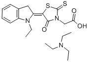 5-(3-ETHYL-2(3H)-BENZOTHIAZOLYLIDENE)-4-OXO-2-THIOXO-3- THIAZOLIDINEACETIC ACID TRIETHYLAMINE SALT