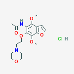 N-{4,7-dimethoxy-6-[2-(morpholin-4-yl)ethoxy]-1-benzofuran-5-yl}acetamide hydrochloride (1:1)