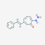 2-hydrazinyl-6-(2-phenylethenyl)cyclohepta-2,4,6-trien-1-one