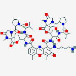 2-(4-aminobutylamino)-4,6-dimethyl-3-oxo-1-n,9-n-bis[7,11,14-trimethyl-2,5,9,12,15-pentaoxo-3,10-di(propan-2-yl)-8-oxa-1,4,11,14-tetrazabicyclo[14.3.0]nonadecan-6-yl]phenoxazine-1,9-dicarboxamide