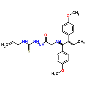 2-({[1,2-bis(4-methoxyphenyl)butyl]amino}acetyl)-N-prop-2-en-1-ylhydrazinecarbothioamide 