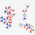 2-diethylaminoethyl 4-aminobenzoate; 2-[(1S,2R,3R,4S,5R,6R)-2-[(2R,3R,4R,5S)-3-[(2S,3S,4S,5R,6S)-4,5-dihydroxy-6-(hydroxymethyl)-3-methylamino-tetrahydropyran-2-yl]oxy-4-hydroxy-4-(hydroxymethyl)-5-methyl-tetrahydrofuran-2-yl]oxy-5-guanidino-3,4,6-trihydr