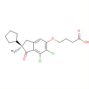 Butanoic acid,4-[(6,7-dichloro-2-cyclopentyl-2,3-dihydro-2-methyl-1-oxo-1H-inden-5-yl)oxy]-, (R)-
