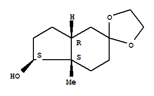 Spiro[1,3-dioxolane-2,5'-[5H]inden]-1'-ol,octahydro-7'a-methyl-, (1'S,3'aR,7'aS)-