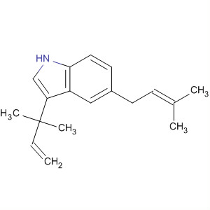1H-Indole, 3-(1,1-dimethyl-2-propenyl)-5-(3-methyl-2-butenyl)-