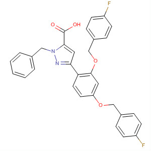 1H-Pyrazole-5-carboxylic acid,3-[2,4-bis[(4-fluorophenyl)methoxy]phenyl]-1-(phenylmethyl)-