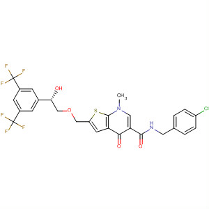Thieno[2,3-b]pyridine-5-carboxamide,2-[[(2S)-2-[3,5-bis(trifluoromethyl)phenyl]-2-hydroxyethoxy]methyl]-N-[(4-chlorophenyl)methyl]-4,7-dihydro-7-methyl-4-oxo-